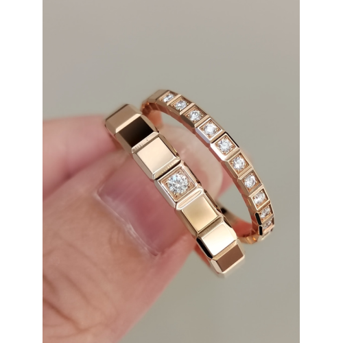 925銀小冰塊戒指男女18k玫瑰金排鑽素圈肖邦幾何方塊情侶結婚對戒