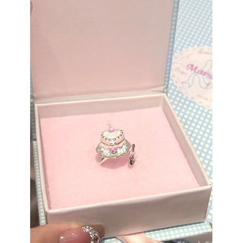 新品!奶油蛋糕925鍍銀戒指少女款小衆設計輕奢高級感原創首飾品