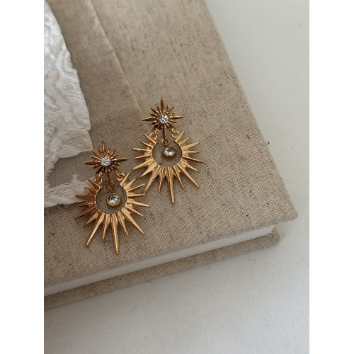 歐美復古芒星鋯石吊墜耳環冷淡風小衆個性耳釘高級氣質氛圍感耳夾 歐美復古芒星鋯石吊墜耳環冷淡風小衆個性耳釘高級氣質氛圍感耳夾