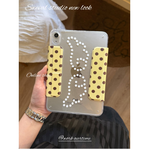 甜味山穀波點高級韓系ins風簡約荔枝紋平板保護殼防彎亞克力背板適用於ipad蘋果pro2022air456mini67星光色 甜味山穀波點高級韓系ins風簡約荔枝紋平板保護殼防彎亞克力背板適用於ipad蘋果pro2022air456mini67星光色