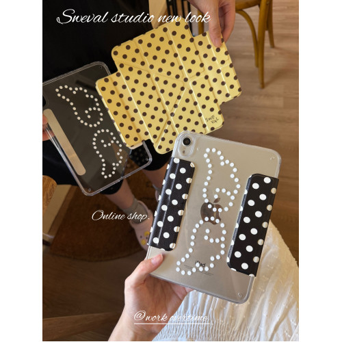 甜味山穀波點高級韓系ins風簡約荔枝紋平板保護殼防彎亞克力背板適用於ipad蘋果pro2022air456mini67星光色 甜味山穀波點高級韓系ins風簡約荔枝紋平板保護殼防彎亞克力背板適用於ipad蘋果pro2022air456mini67星光色