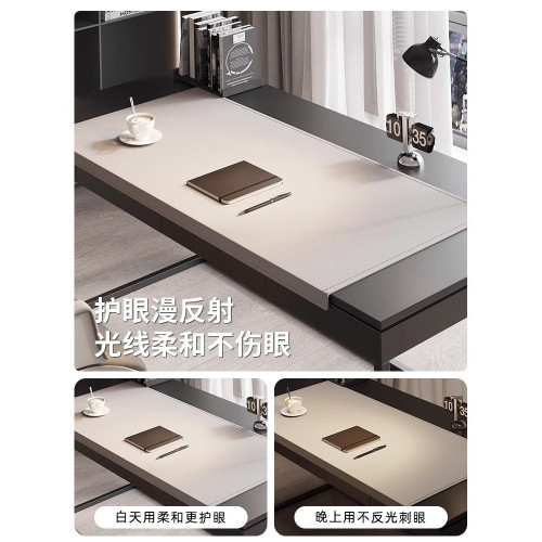 折邊桌墊辦公筆記型電腦桌墊滑鼠墊商務寫字台桌布護腕超大號皮革