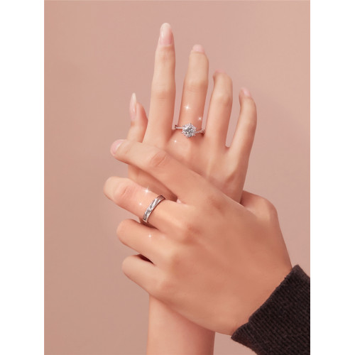 婚戒情侶對戒仿真結婚假鑽戒一對男女婚禮儀式求婚婚紗照鑽石戒指