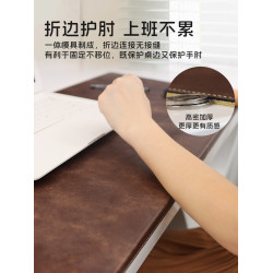 超大牛皮手腕保護釦邊防水防霉辦公書桌手寫板防滑滑鼠鍵盤皮革墊
