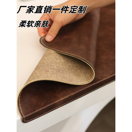 超大牛皮手腕保護釦邊防水防霉辦公書桌手寫板防滑滑鼠鍵盤皮革墊
