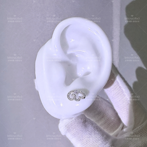 日韓系316L醫用鈦鋼外螺旋小衆設計亞文化wishcore翅膀耳釘