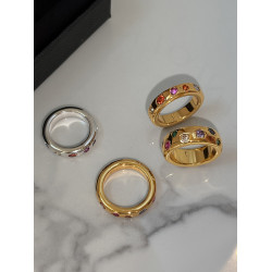 不掉色彩鑽素圈戒指女小衆設計食指戒2026新款爆款情侶對戒指環男