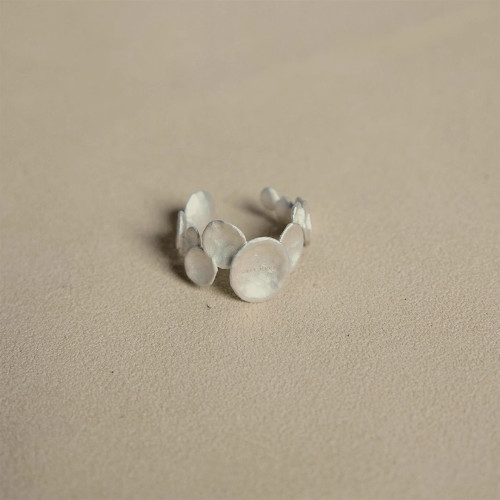 【NEKONEKO】尋物-不規則圓勺燒白戒指/手鐲小衆設計高級感原創