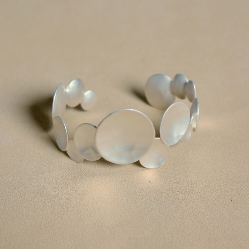 【NEKONEKO】尋物-不規則圓勺燒白戒指/手鐲小衆設計高級感原創