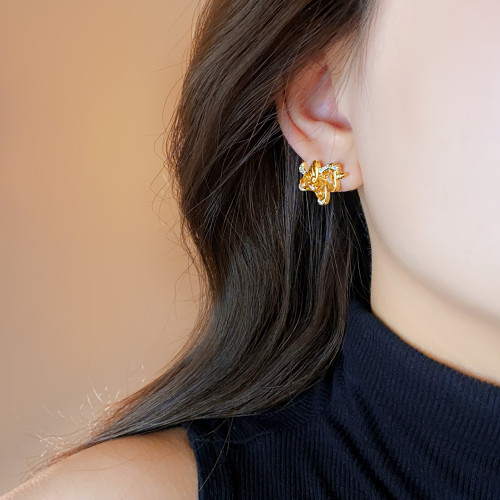 馬年黃水晶小馬耳釘女高級感輕奢耳環巨好看的本命年耳飾2026新年