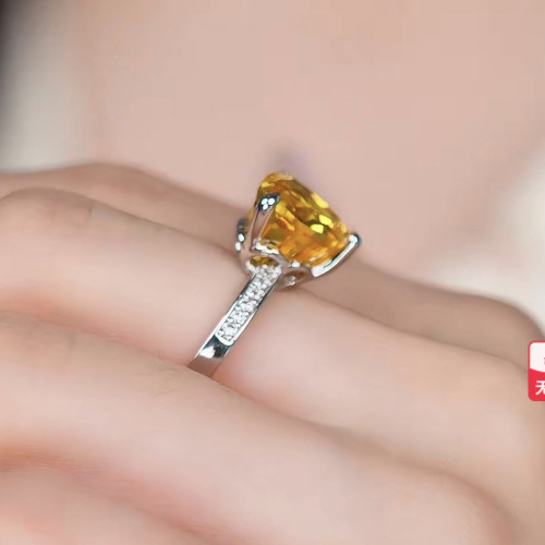 旭平時尚ins風簡約通勤易搭人造石合成立方氧化鋯閃爍愛心戒指