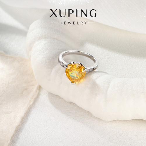 旭平時尚ins風簡約通勤易搭人造石合成立方氧化鋯閃爍愛心戒指