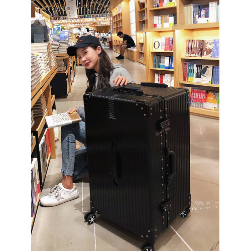 加厚行李箱女學生拉桿密碼箱男超大40旅行箱50寸大容量鋁框拉鍊箱