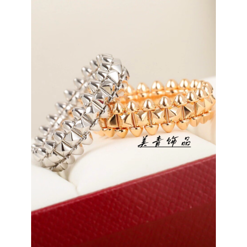 頂版鉚釘戒指clash子彈頭鍍18k玫瑰金銀色可轉動輕奢個性指環