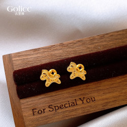 獨特漂亮新年小馬錢幣耳釘女2026新款爆款高級感耳飾馬上有錢耳環