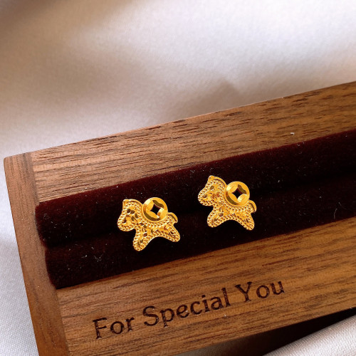 獨特漂亮新年小馬錢幣耳釘女2026新款爆款高級感耳飾馬上有錢耳環 獨特漂亮新年小馬錢幣耳釘女2026新款爆款高級感耳飾馬上有錢耳環