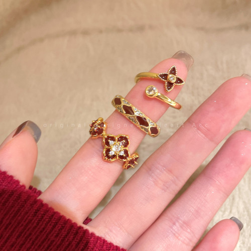 紅色琺瑯開口戒指女輕奢高級感小衆精緻食指戒超好看獨特漂亮指環 紅色琺瑯開口戒指女輕奢高級感小衆精緻食指戒超好看獨特漂亮指環