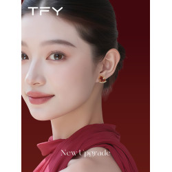 紅色小馬耳釘2026新款爆款高級感輕奢精緻小巧馬上有錢本命年耳飾