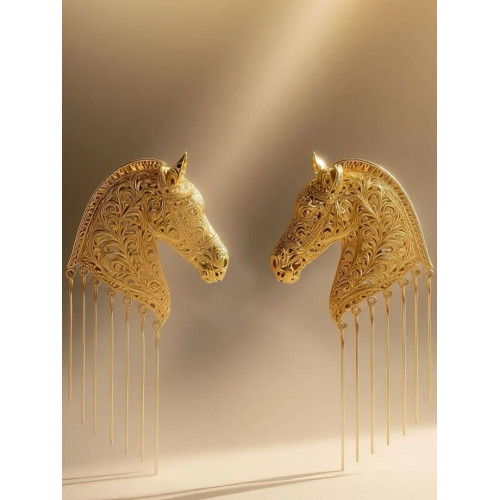 流蘇戰馬耳釘耳夾獨特個性復古時尚大氣耳環女氣馬年本命年耳飾