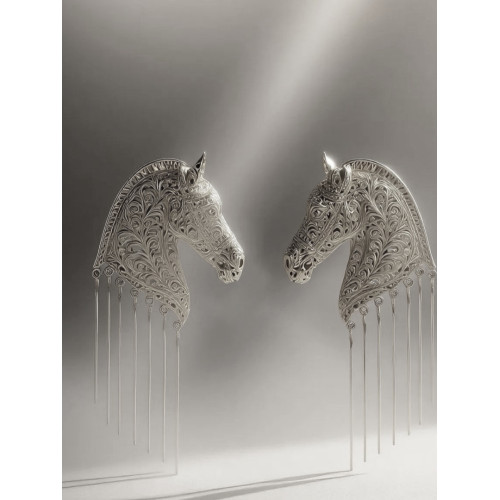 流蘇戰馬耳釘耳夾獨特個性復古時尚大氣耳環女氣馬年本命年耳飾