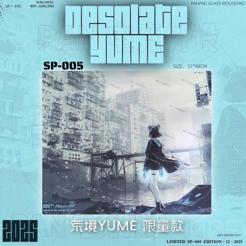 WALLHACKSP-005 荒境yume 同款電競超大鋼化玻璃滑鼠墊(復刻版)
