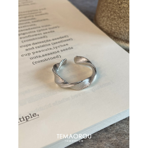 share洗澡不掉色莫比烏斯銀色戒指女極簡風格食指戒百搭開口指環 share洗澡不掉色莫比烏斯銀色戒指女極簡風格食指戒百搭開口指環