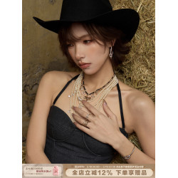 SUMIYAKI馬年系列馬蹄釦簡約戒指輕奢高級鑲鑽本命年情侶新年禮物