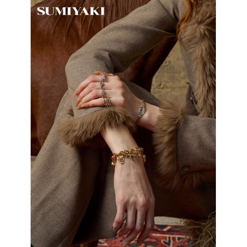 SUMIYAKI馬年系列馬蹄釦簡約戒指輕奢高級鑲鑽本命年情侶新年禮物