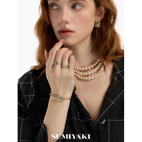 SUMIYAKI馬年系列馬蹄釦簡約戒指輕奢高級鑲鑽本命年情侶新年禮物