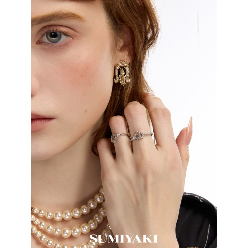 SUMIYAKI馬年系列馬蹄釦簡約戒指輕奢高級鑲鑽本命年情侶新年禮物