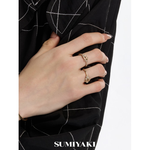 SUMIYAKI馬年系列馬蹄釦簡約戒指輕奢高級鑲鑽本命年情侶新年禮物