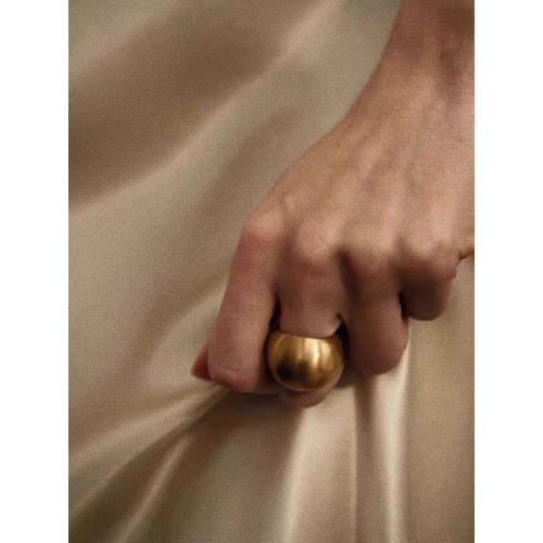 LOCO 意大利拉絲工藝 極簡都市風格磨砂面圓球簡約戒指指環