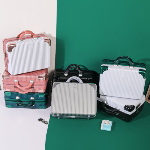 新款手提箱16寸帶密碼鎖收納皮箱輕便小型登機行李箱14寸化妝包女