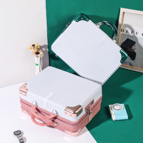 新款手提箱16寸帶密碼鎖收納皮箱輕便小型登機行李箱14寸化妝包女