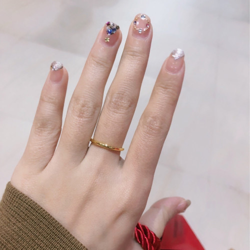 光面高級感古法素圈鈦鋼戒指女冷淡風小衆潮時尚個性食指輕奢精緻