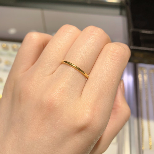 光面高級感古法素圈鈦鋼戒指女冷淡風小衆潮時尚個性食指輕奢精緻