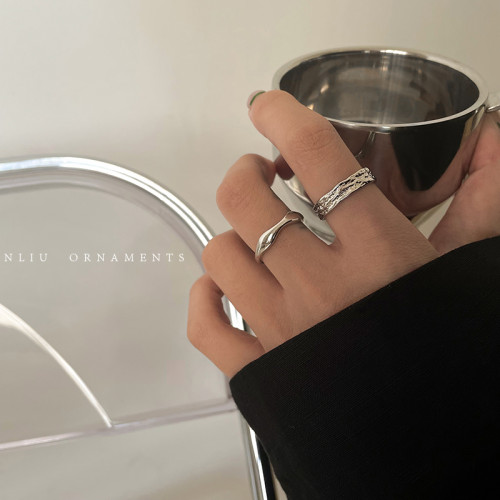小衆設計金屬素圈戒指女輕奢高級感時尚個性開口指環2025新款爆款 小衆設計金屬素圈戒指女輕奢高級感時尚個性開口指環2025新款爆款