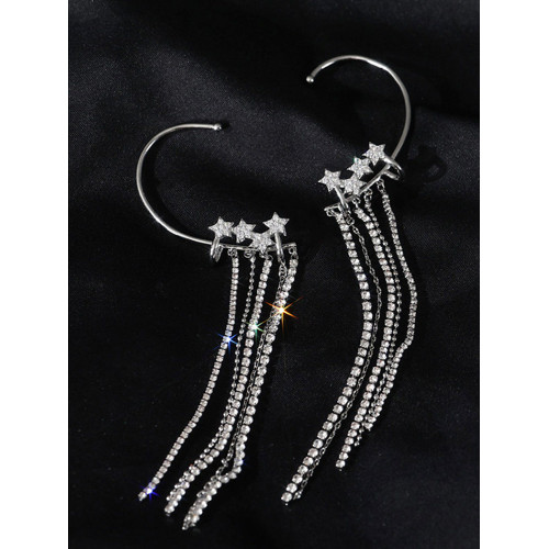 楊超越同款耳夾女高級感小衆超仙流蘇耳骨夾五角星耳掛耳掛式耳環 楊超越同款耳夾女高級感小衆超仙流蘇耳骨夾五角星耳掛耳掛式耳環