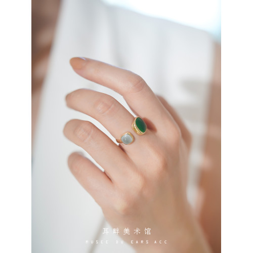 A琺瑯開口戒指女小衆設計高級感時尚個性輕奢復古法式百搭食指戒 A琺瑯開口戒指女小衆設計高級感時尚個性輕奢復古法式百搭食指戒