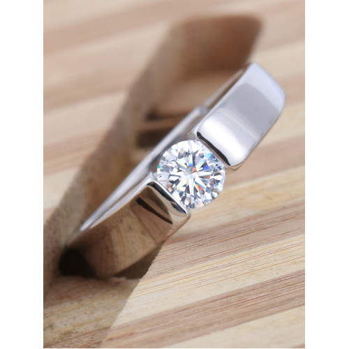 男士婚戒仿真假鑽石氧化鋯道具開口大號婚禮現場新郎儀式拍照戒指