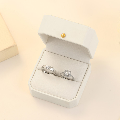 仿真假鑽戒結婚婚禮對戒情侶一對活口可調節戒指婚紗照儀式用道具