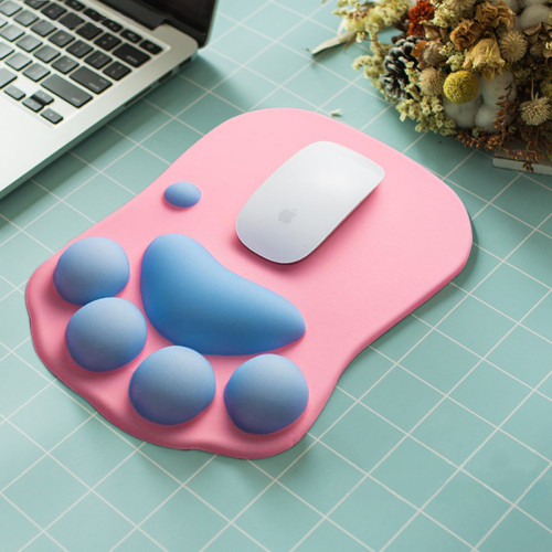 KINE貓創意可愛貓爪滑鼠墊護腕墊子電腦筆電桌上型機桌面滑鼠墊