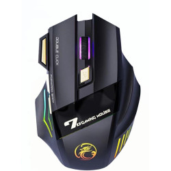 大手型電競藍牙無線滑鼠電腦辦公筆電遊戯智能三模靜音充電滑鼠