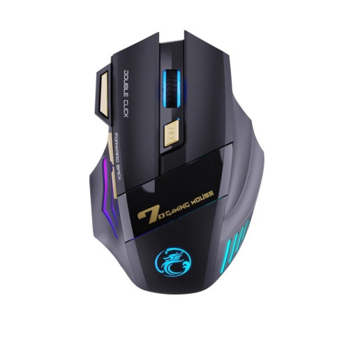 大手型電競藍牙無線滑鼠電腦辦公筆電遊戯智能三模靜音充電滑鼠