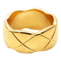 DOUDOU不掉色鈦鋼冷淡風菱格戒指設計金屬復古情侶對戒網紅男女