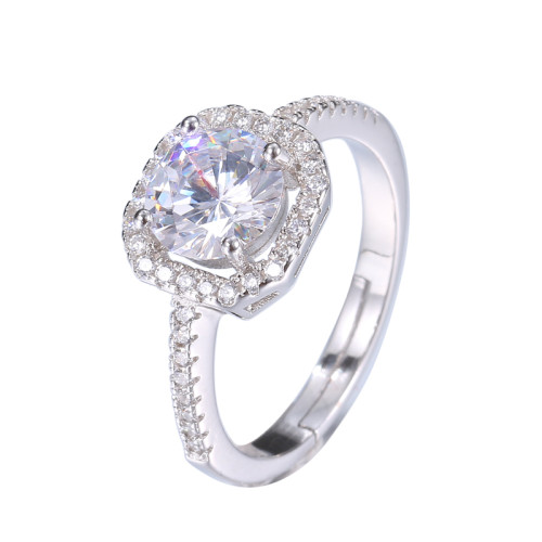 仿真假鑽戒一對情侶結婚對戒活口可調節戒指求婚紗照禮儀式用道具