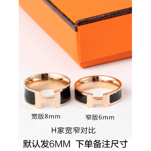 H字母情侶戒指女歐美鈦鋼精品愛馬指環男滴膠琺瑯不褪色生日禮品 H字母情侶戒指女歐美鈦鋼精品愛馬指環男滴膠琺瑯不褪色生日禮品