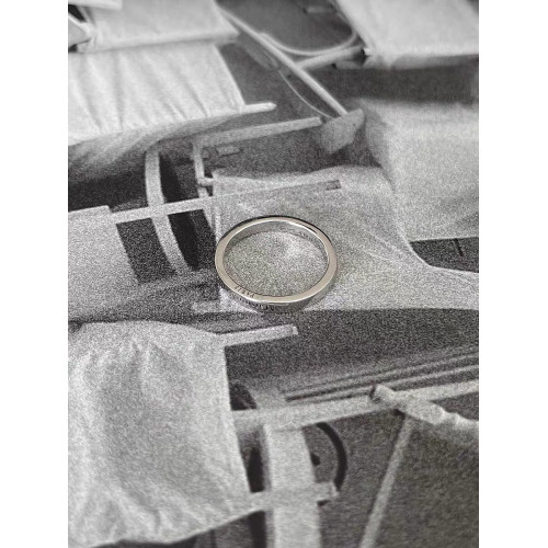 Margiel風格字母造型簡約中性寬版戒指光面個性指環ins風