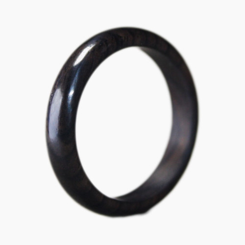 藏墨印度小葉紫檀綠檀木戒指文玩手串跑環男女小衆風尾戒刻字