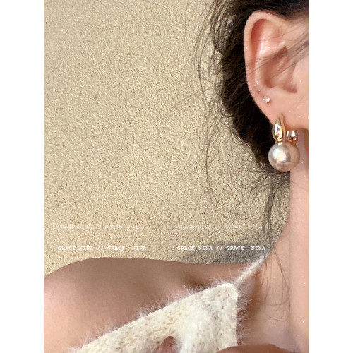 好溫柔~簡約珍珠耳環小衆設計感高級輕奢耳釘氣質精緻耳飾秋冬女